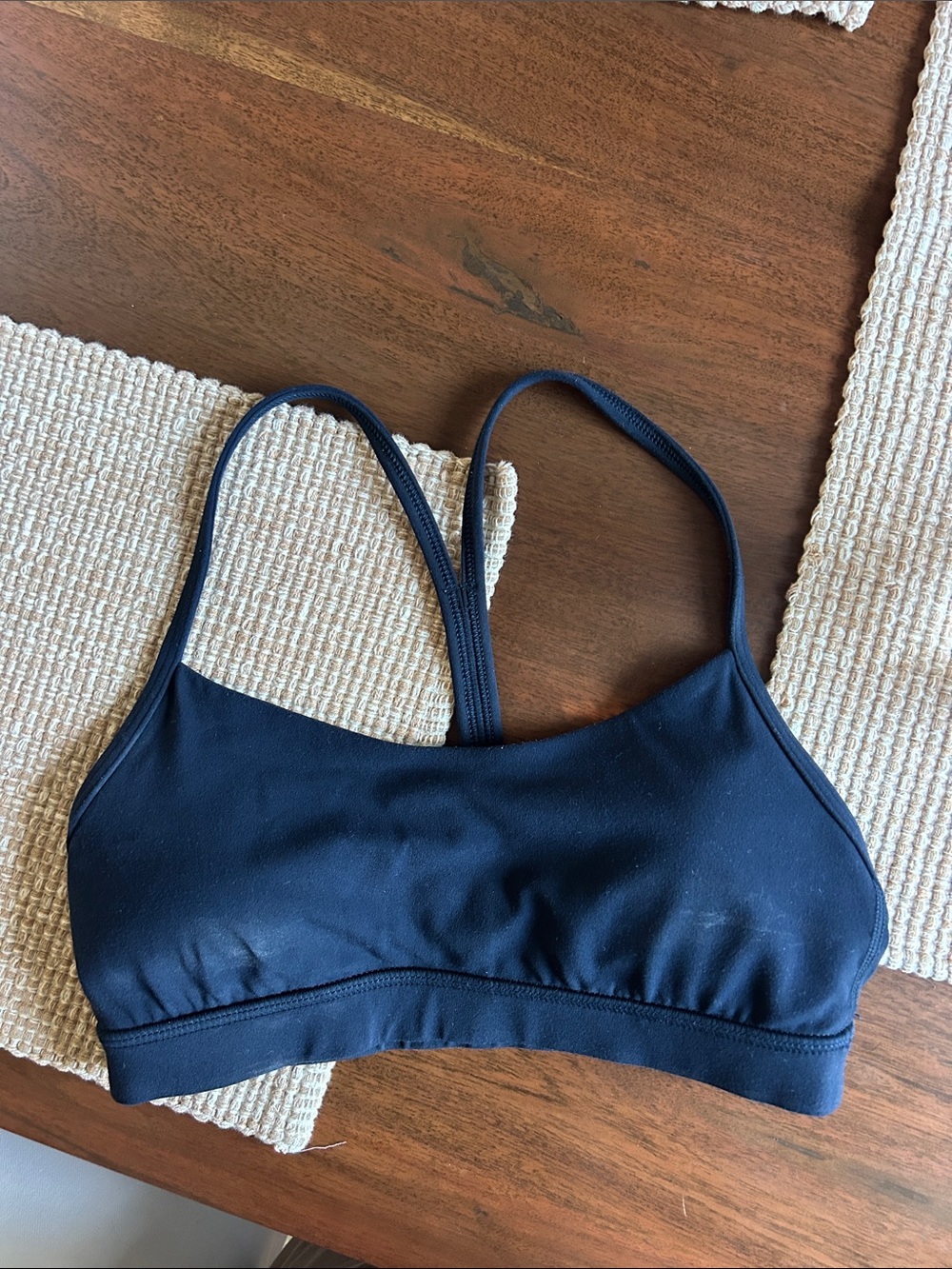 Lululemon Athletica Flow Y Bra size 6 Navy